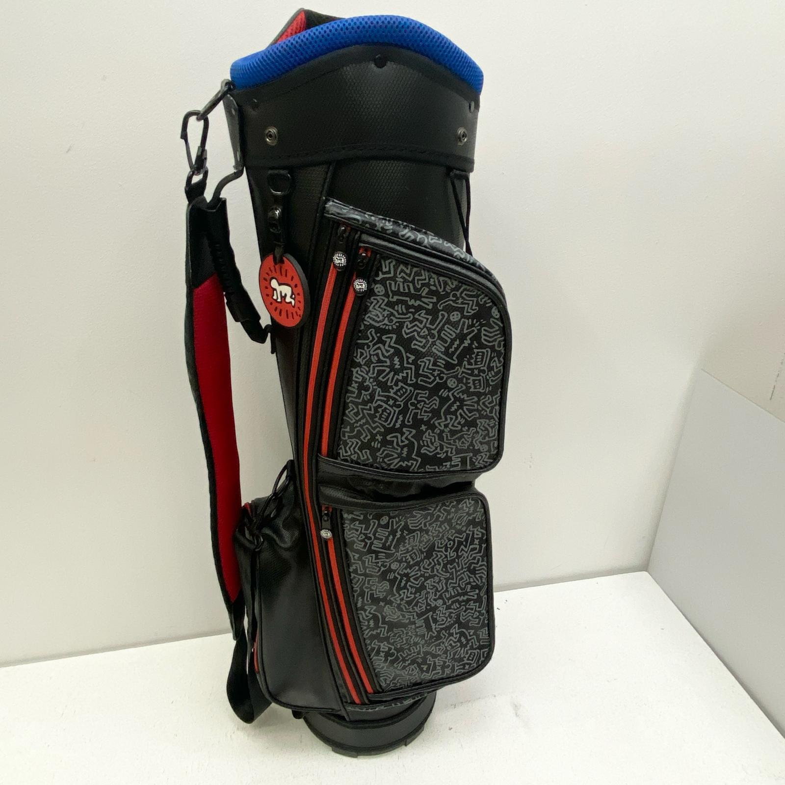 【中古】【ゴルフ用品】 KEITH HARING キースヘリング KHCB-03 軽量キャディバッグ 7.5型 フード有り レア【加古川店】