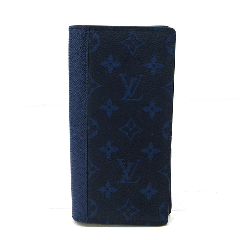 【中古】LOUIS VUITTON | ルイ・ヴィトン タイガラマ ポルトフォイユブラザ 二つ折り長財布 M30297 ネイビー【三重本店】
