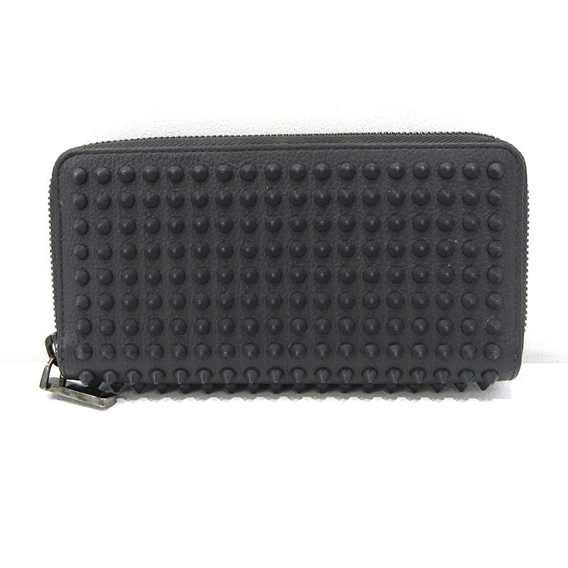 【中古】Christian Louboutin | クリスチャンルブタン パネトーネ ラウンドファスナー長財布 1165044 グレー【三重本店】