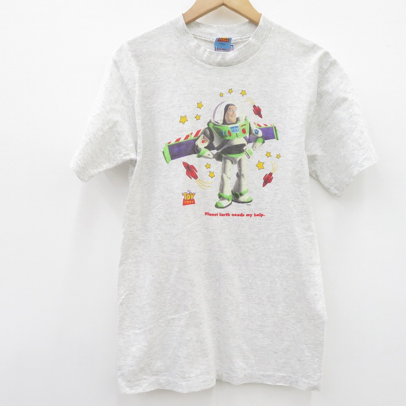 【中古】VINTAGE衣料 | ヴィンテージイリョウ ﾄｲｽﾄｰﾘｰ ﾊﾞｽﾞﾗｲﾄｲﾔｰ USA 製 半袖Ｔシャツ グレー【瀬戸大橋店】