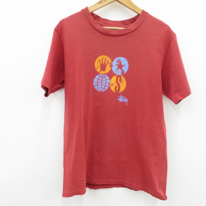【中古】STUSSY | ステューシー 半袖Ｔシャツ レッド サイズ：M【瀬戸大橋店】