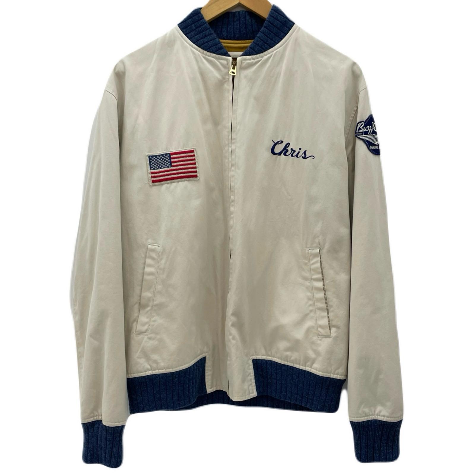 【中古】Buzz Rickson\'s×PEANUTS | バズリクソンズ×ピーナッツ SNOOPY TOUR JACKET フライトジャケット BR13242 アイボリー サイズ：40【尾張小牧店】
