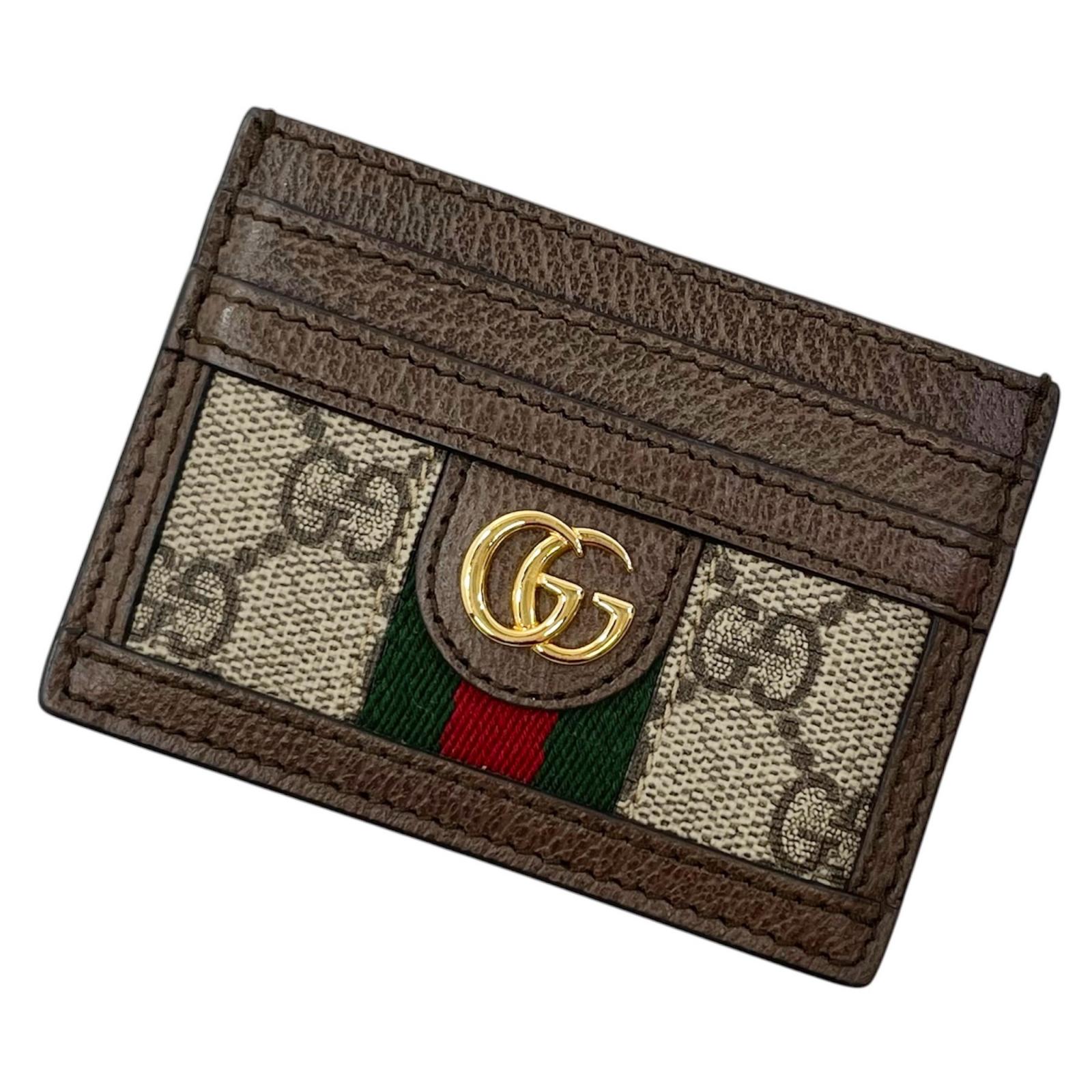 【中古】GUCCI | グッチ オフィディア GGスプリーム ダブルG カードケース 523159 ブラウン【尾張小牧店】
