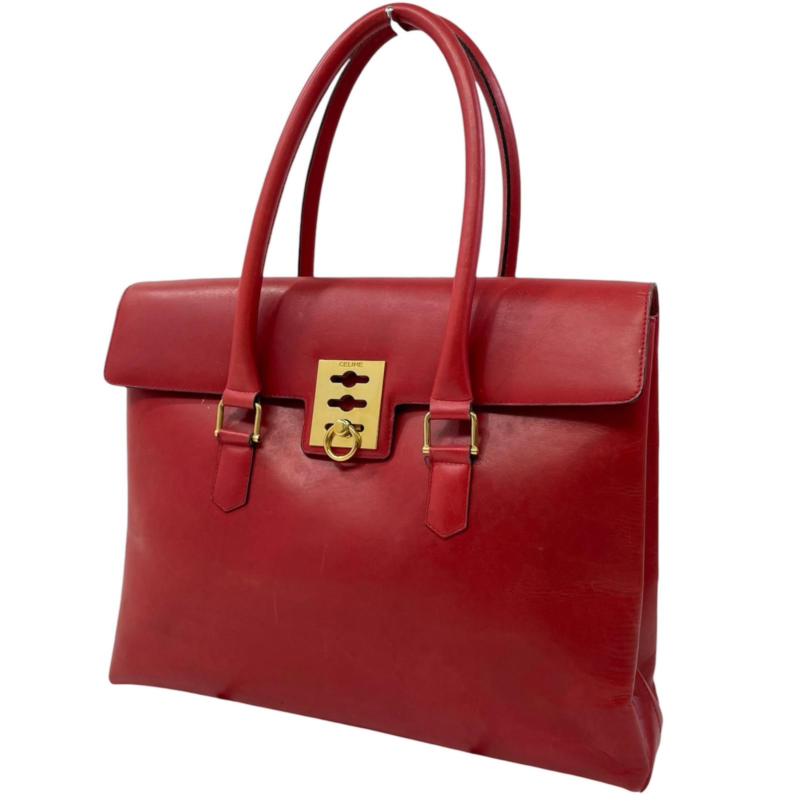 【中古】CELINE | セリーヌ ヴィンテージセリーヌ トートバッグ レッド【尾張小牧店】
