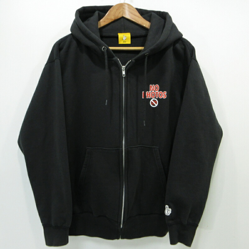 【中古】#FR2 | エフアールツー NO PHOTO ティーシャツパーカー 黒いこと 大きさ：M【三重中央局】