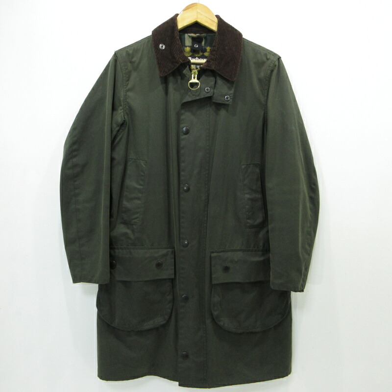 【中古】Barbour | バーブァー SL BORDER ボーダー オイルドジャケット 1302177 カーキグリーン サイズ：36【三重本店】