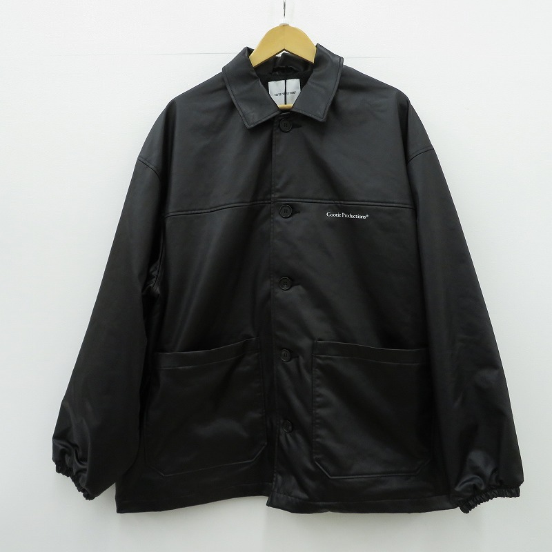 【中古】COOTIE | クーティー Damp Coated Satin Car Coat レザー CTE-25A230 ブラック サイズ：L【瀬戸大橋店】