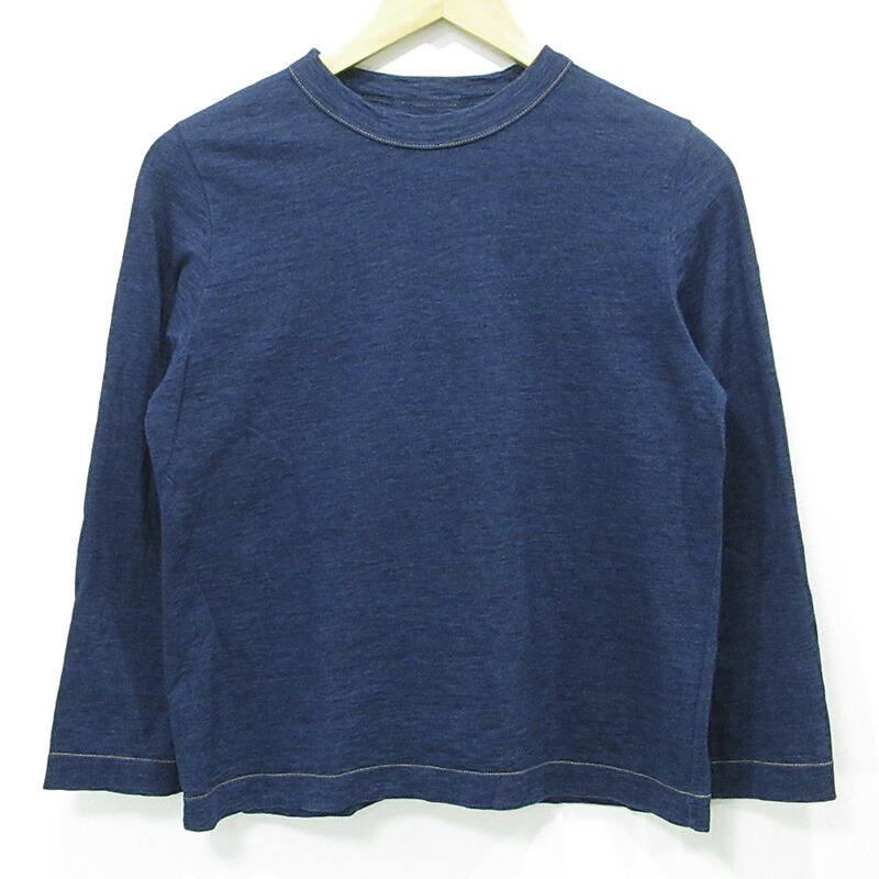 【中古】45rpm | ４５アールピーエム コットン長袖Tシャツ ネイビー サイズ：記載なし【三重本店】