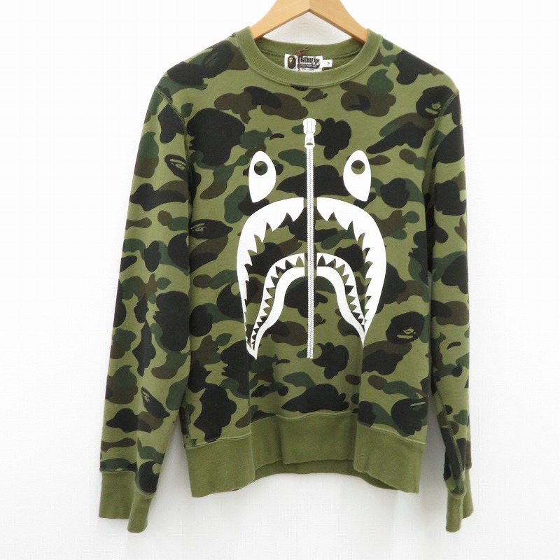 【中古】A BATHING APE | アベイシングエイプ CAMO SHARK SWEAT スウェット 001SWF701009X カモ サイズ：M【瀬戸大橋店】
