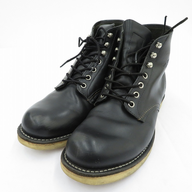【中古】RED WING | レッドウィング 6-inch Classic Round ブーツ 8165 ブラック 26.5cm【瀬戸大橋店】