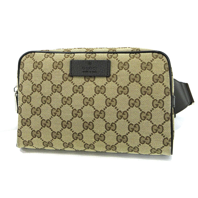 【中古】GUCCI | グッチ GGキャンバス ボディバッグ ウエストバッグ 449174 ベージュ【三重本店】 35,620円
