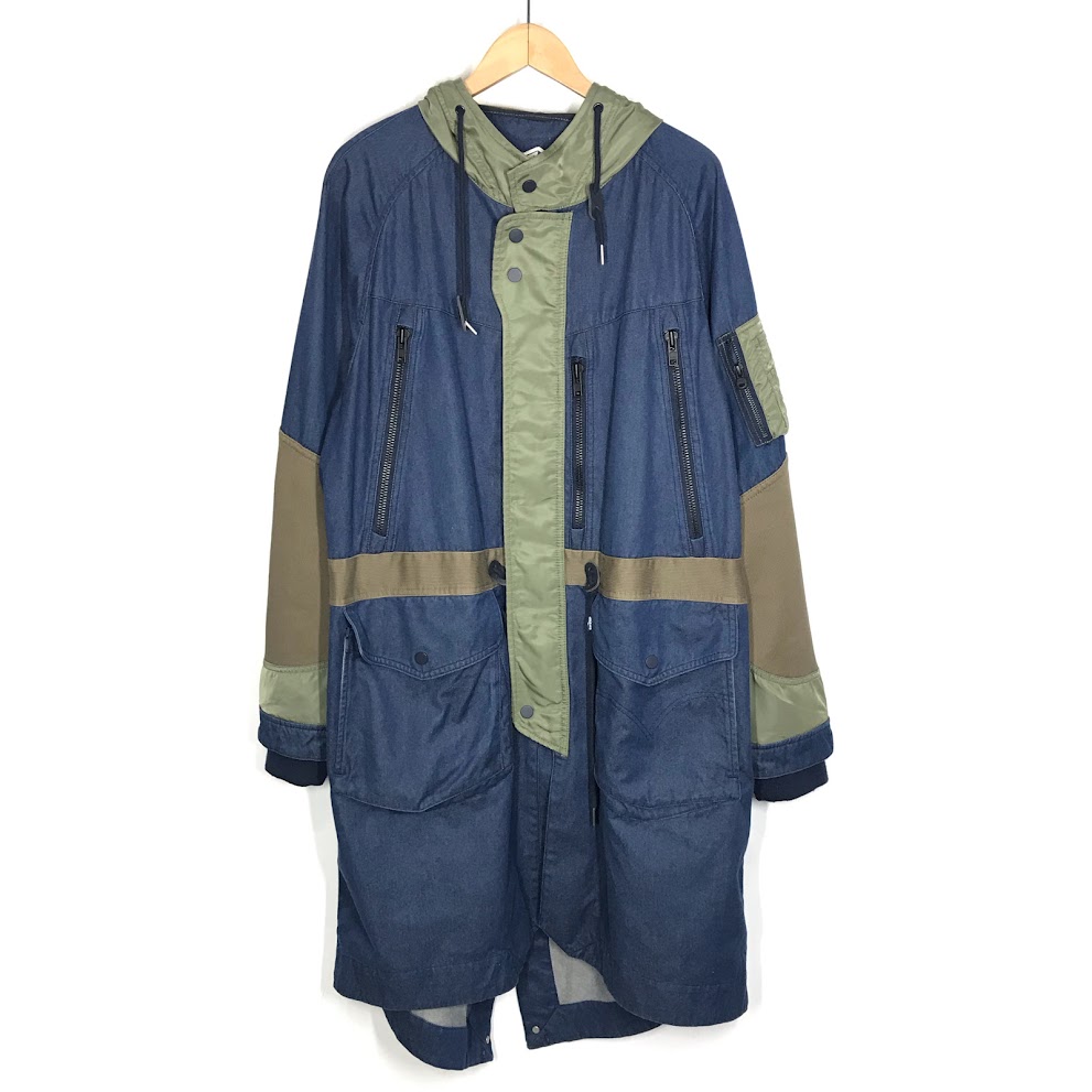 【中古】Levi's | リーバイス &times; WHITE MOUNTAINEERING(ホワイトマウンテニアリング) モッズコート 17878-0004 インディゴ サイズ：M【倉吉店】｜お宝市番館