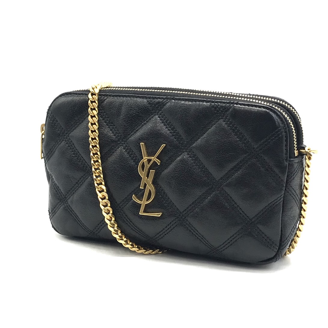 【中古】SAINT LAURENT | サンローラン YSL MINIBAG BECKY チェーンショルダーバッグ ショルダーバッグ 608941 ブラック【倉吉店】