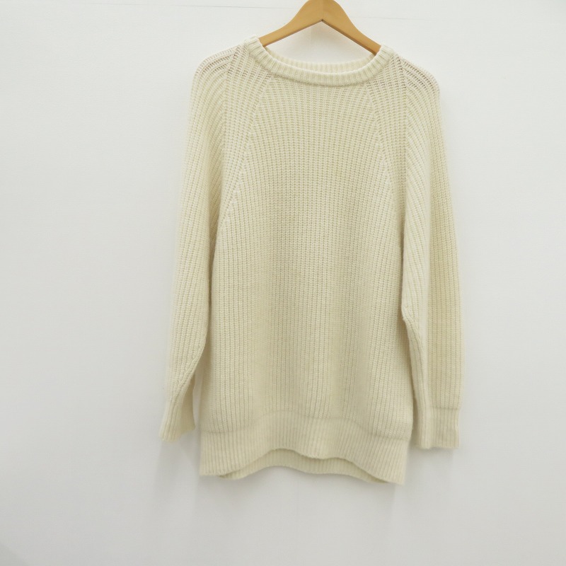 【中古】 GALERIE VIE フィッシャーマンズリブ クルーネックプルオーバー 編み物 23-02-44-02718 白いこと 大きさ：FreeSize【瀬戸大橋店】