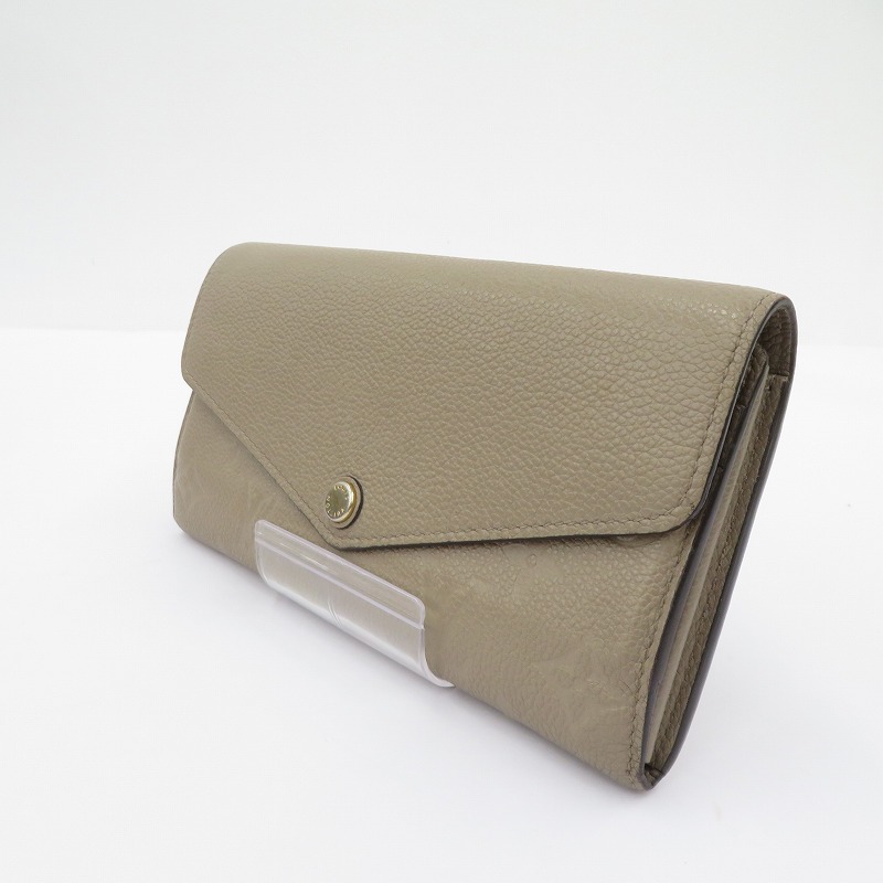 【中古】LOUIS VUITTON | ルイ・ヴィトン モノグラム アンプラント ポルトフォイユ・サラ 長財布 M82256 ベージュ【瀬戸大橋店】