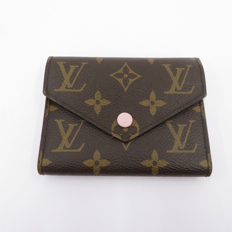 【中古】LOUIS VUITTON | ルイ・ヴィトン モノグラム ポルトフォイユ･ヴィクトリーヌ 三つ折り金入れ M62360 赤銅色【瀬戸大橋店】