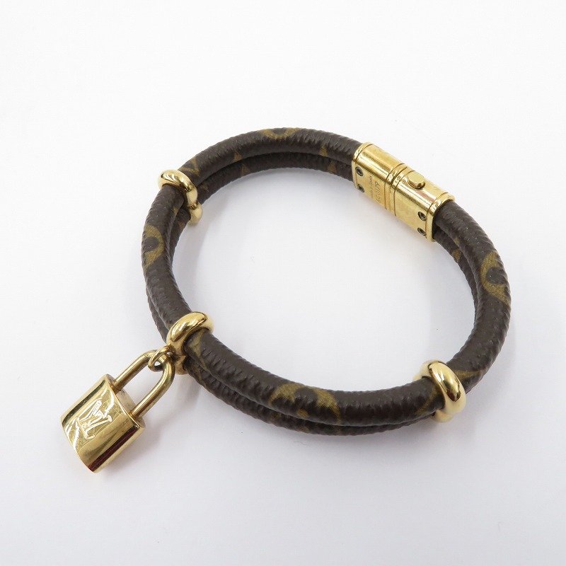【中古】LOUIS VUITTON | ルイ・ヴィトン モノグラム ブラスレ・キープイット トゥワイス ブレスレット M8109F ブラウン【瀬戸大橋店】