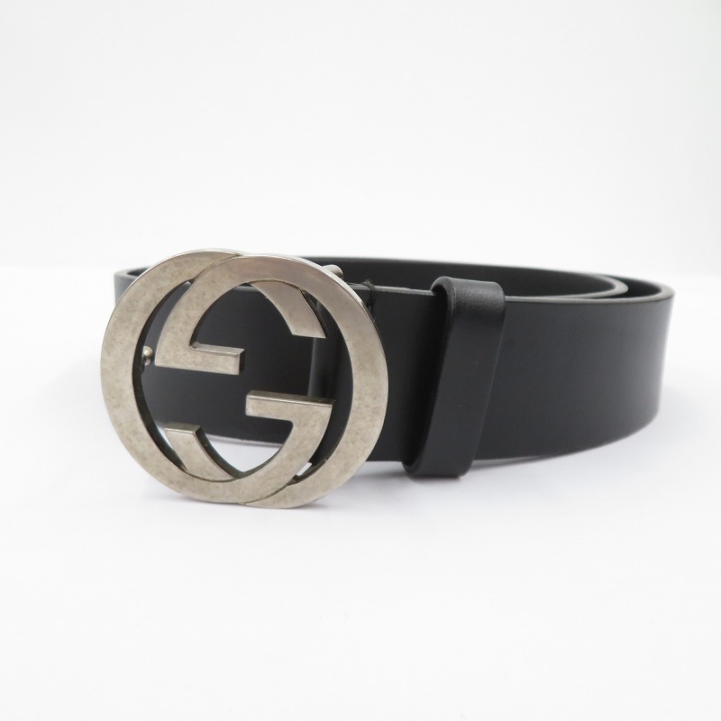 【中古】GUCCI | グッチ インターロッキングG 胴締め 368186・1476 黒いこと【瀬戸大橋店】