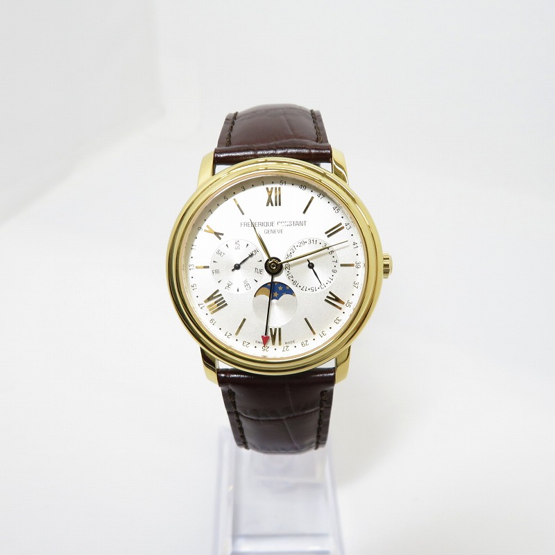 【中古】FREDERIQUE CONSTANT | フレデリック・コンスタント クラシック ビジネスタイマー 40mm 腕時計 アナログクオーツ FC-270SW4P5 ゴールド【瀬戸大橋店】|お宝市番館