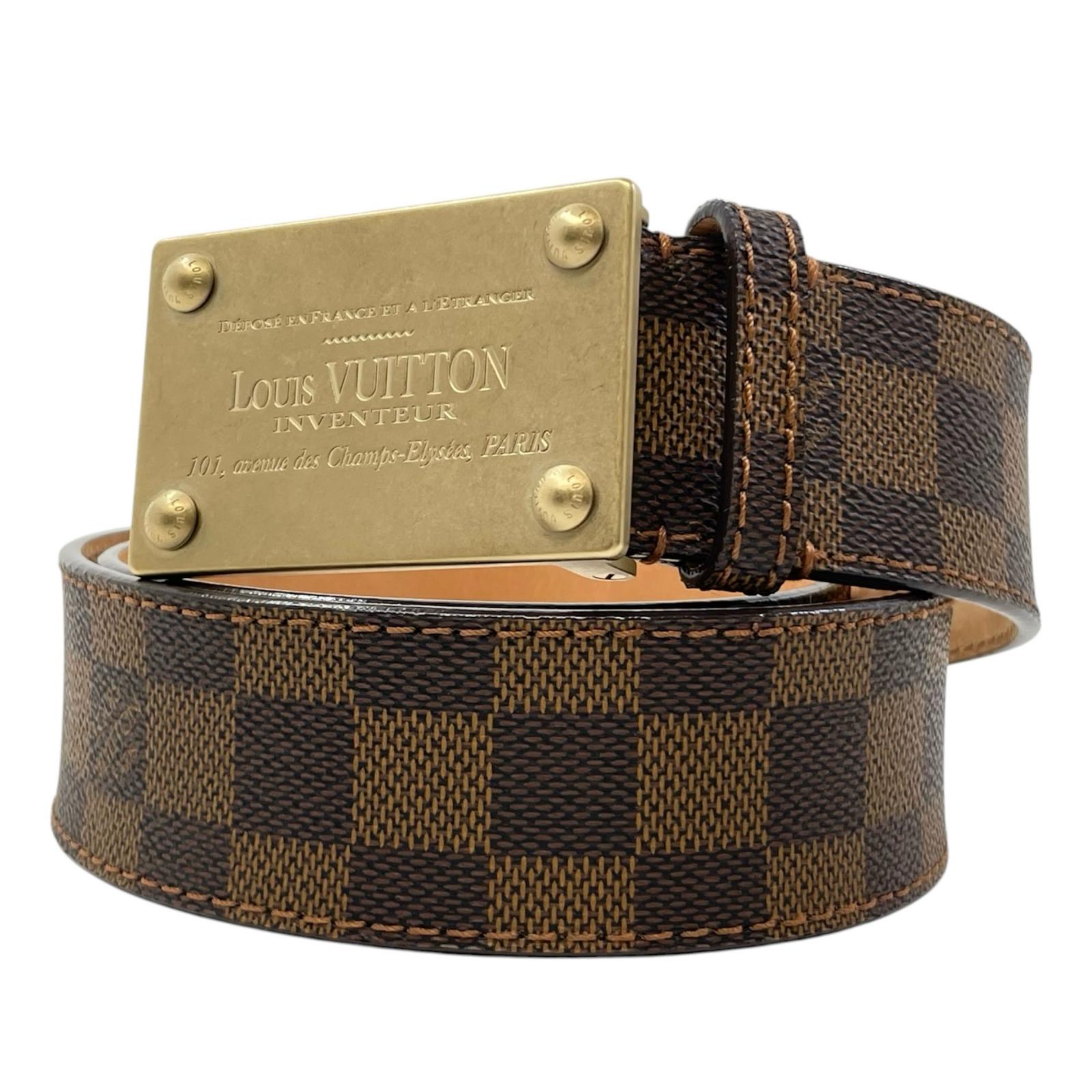 【中古】LOUIS VUITTON | ルイ・ヴィトン サンチュール アンヴァントゥール ダミエ ベルト M6810U ブラウン【尾張小牧店】