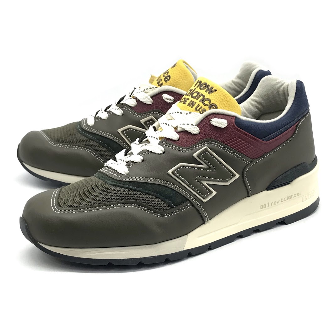 【中古】NEW BALANCE | ニュー平衡にする Aime Leon Dore(エメレオンドレ) スニーカー U997AIM カーキ緑であること 28糎【倉吉店】