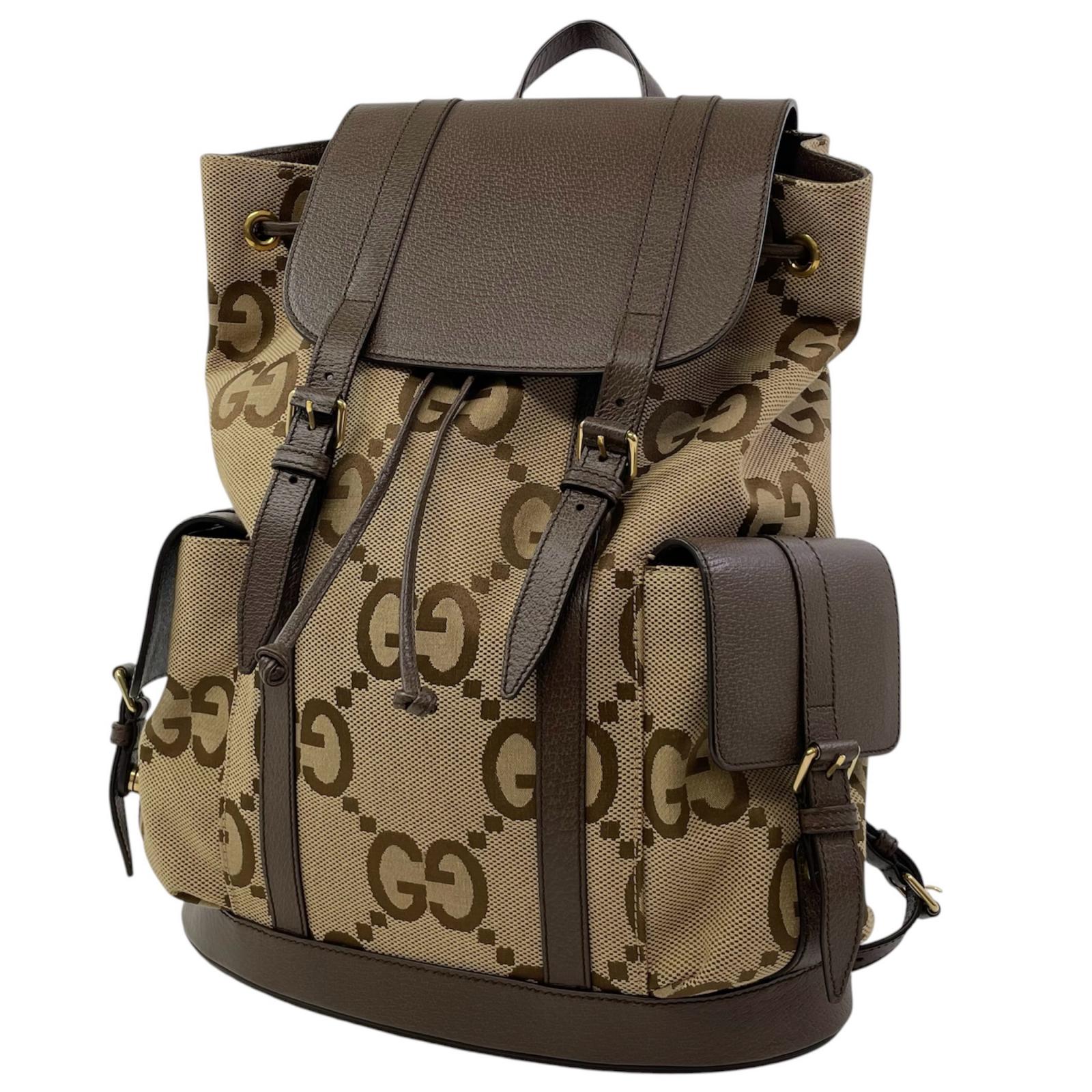 【中古】GUCCI | グッチ ジャンボGG うしろ側容器に並べる 背嚢・デイパック 678829 赤銅色【尾張小牧店】