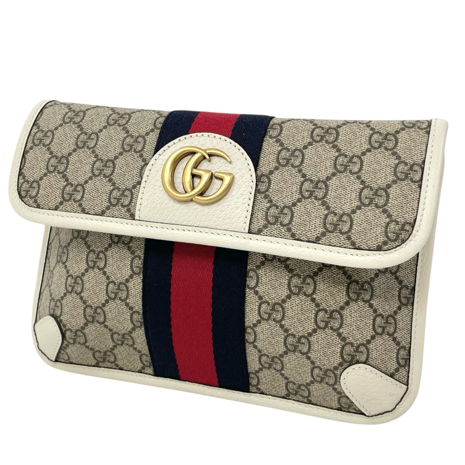 【中古】GUCCI | グッチ オフィディア GGスプリーム 上半身御徒面子 酉の方角御徒面子 酉の方角合切袋 674081 白いこと 象牙色【尾張小牧店】