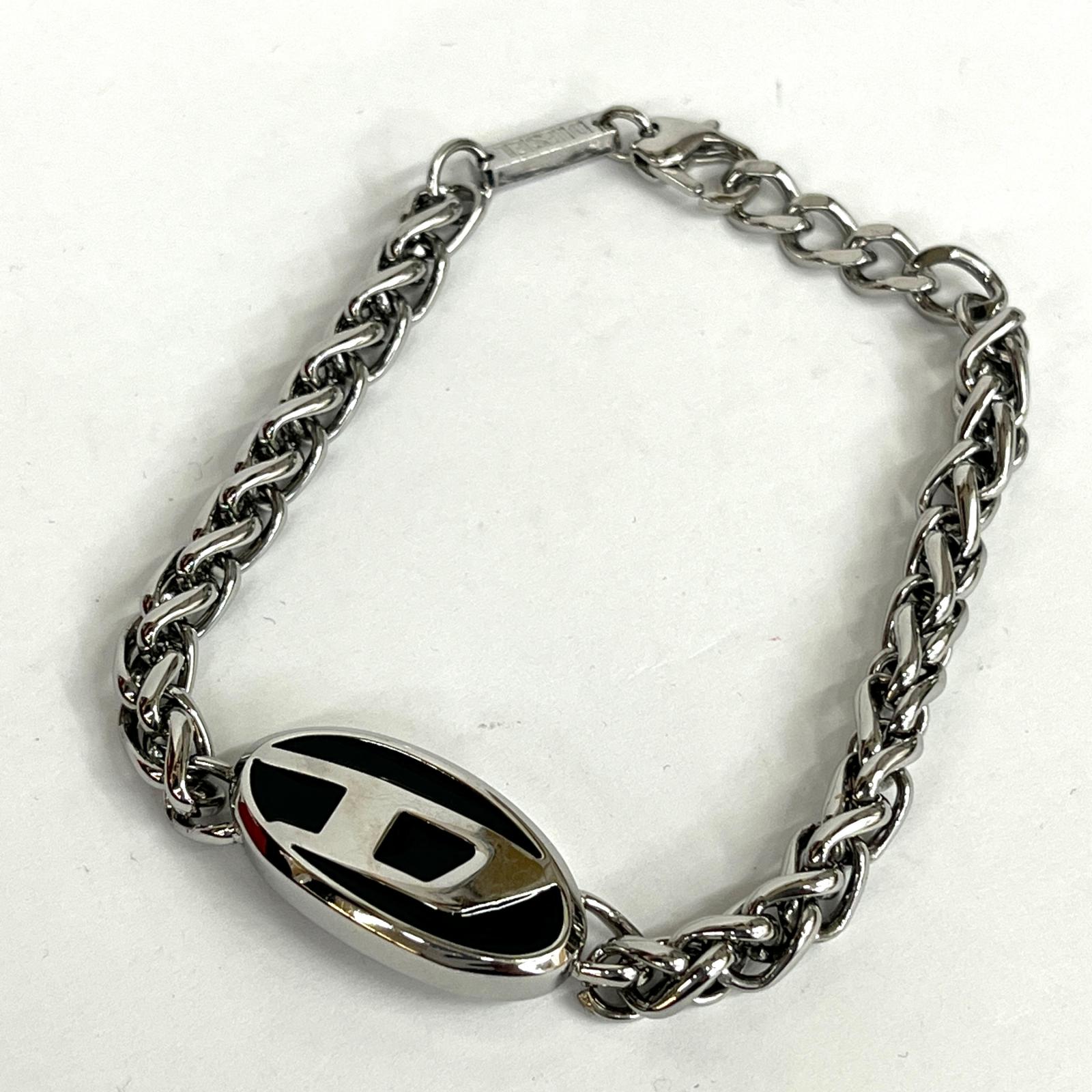 【中古】DIESEL | ディーゼル ロゴタイプ腕輪 腕輪 しろがね色【加古川店】