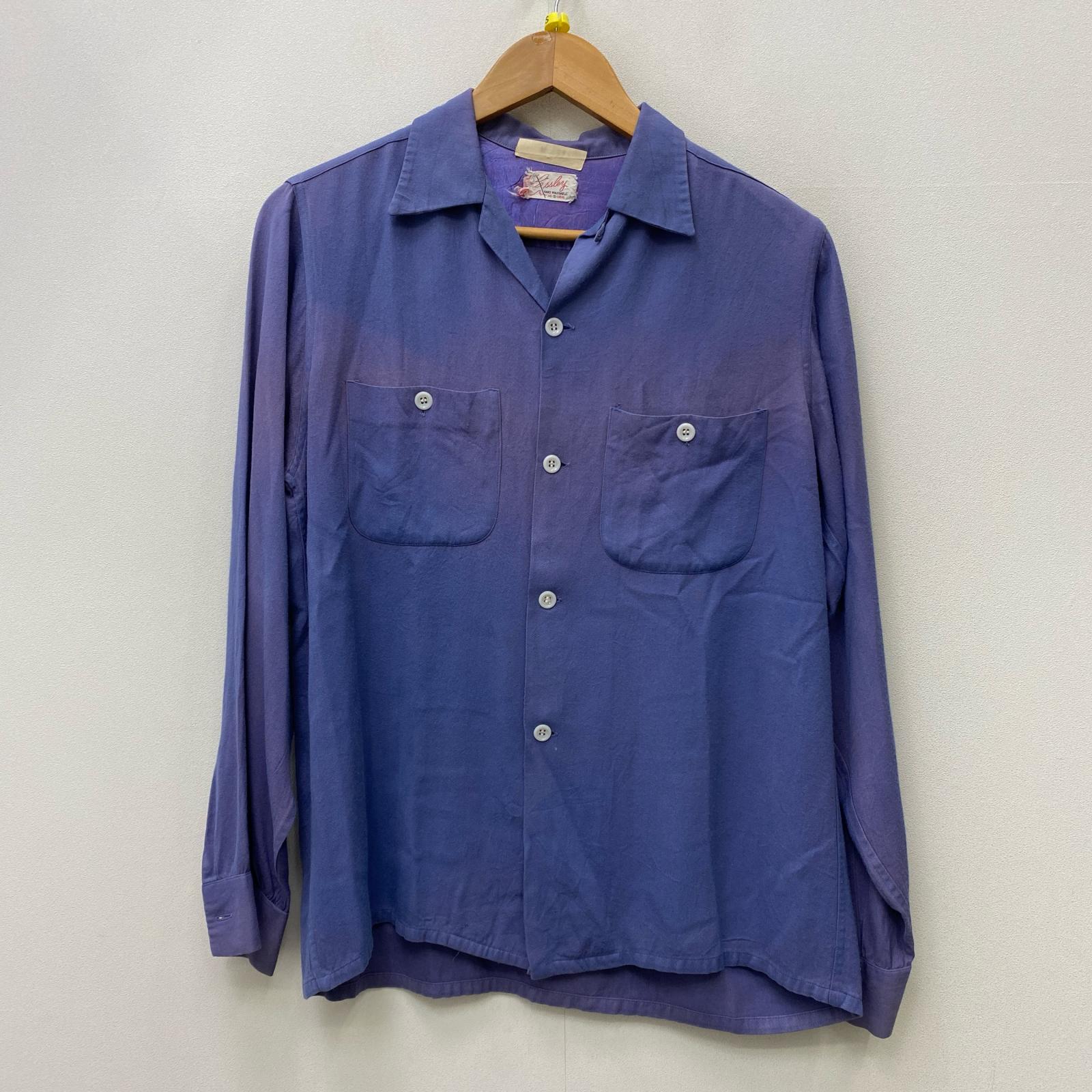 【中古】VINTAGEお召しもの | ヴィンテージイリョウ rayon shirt 長袖プルオーバー 米国海軍 大いさ：S【加古川店】 メンズファッション-カジュアルシャツ-トップス