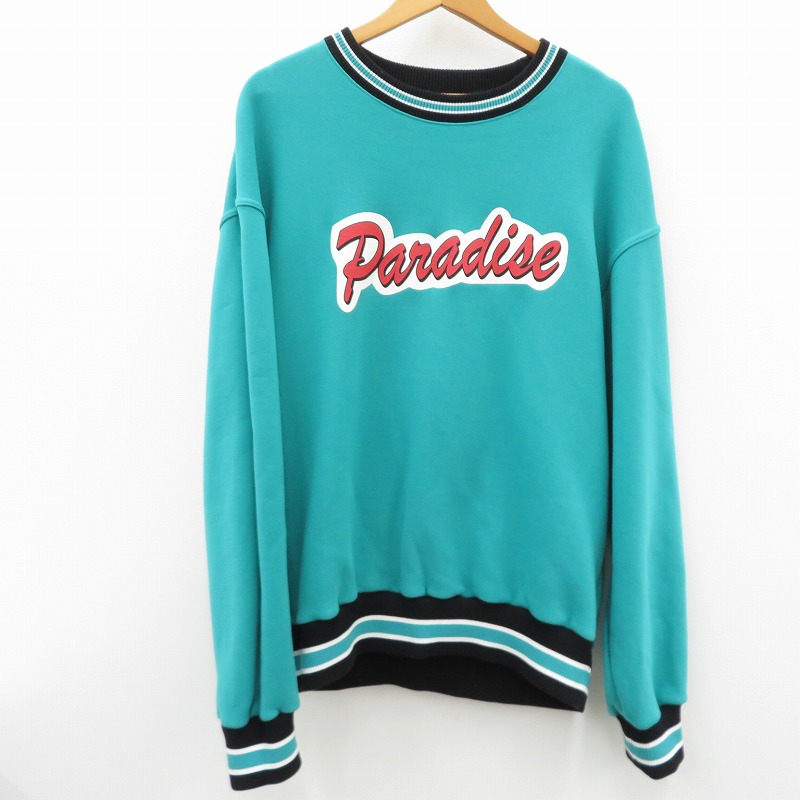 【中古】WACKOMARIA | ワコマリア MIDDLE WEIGHT SWEAT SHIRT -TYPE2- 流汗 25FW-WMC-SS09 緑であること 大きさ：XL【瀬戸大橋店】