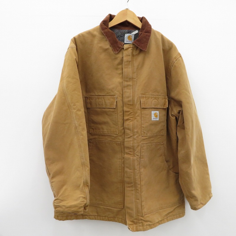 【中古】Carhartt | 鉄道車両ハート型 ﾄﾗﾃﾞｨｼｮﾅﾙｺｰﾄ 余分の物アウター 赤銅色【瀬戸大橋店】