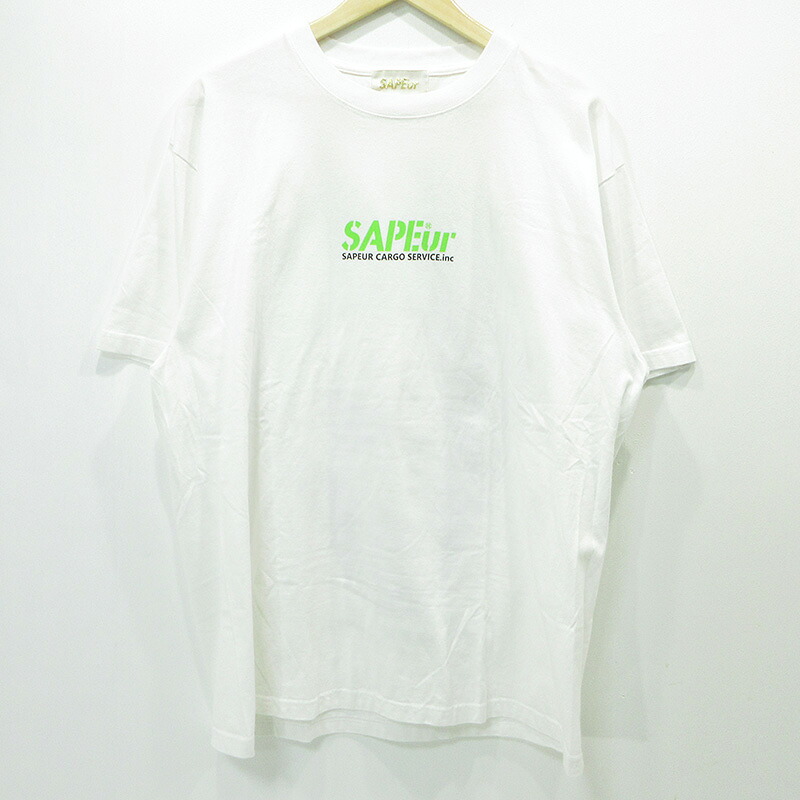 【中古】SAPEur | サプール CARGO SERVICE カーゴサービス ロッドマン プリント半袖Tシャツ ホワイト サイズ：記載なし【三重本店】