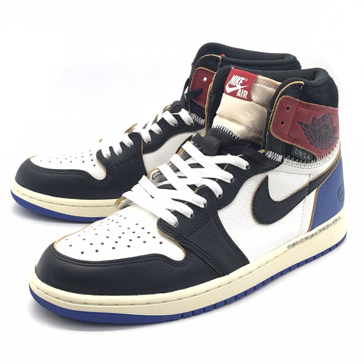 【中古】NIKE | ナイキ AIR JORDAN 1 HIGH OG/FRAGMENT/UNION 欠けら 単位労働組合 スニーカー IO7847-002 マルチ色つや 27珊【倉吉店】