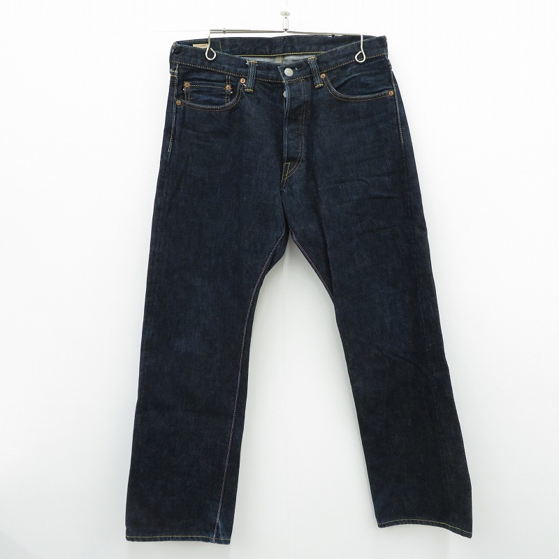 【中古】桃太郎ジーンズ | モモタロウジーンズ 出陣ｽﾘﾑｽﾄﾚｰﾄ デニムパンツ 0205SP ブルー サイズ：32【瀬戸大橋店】