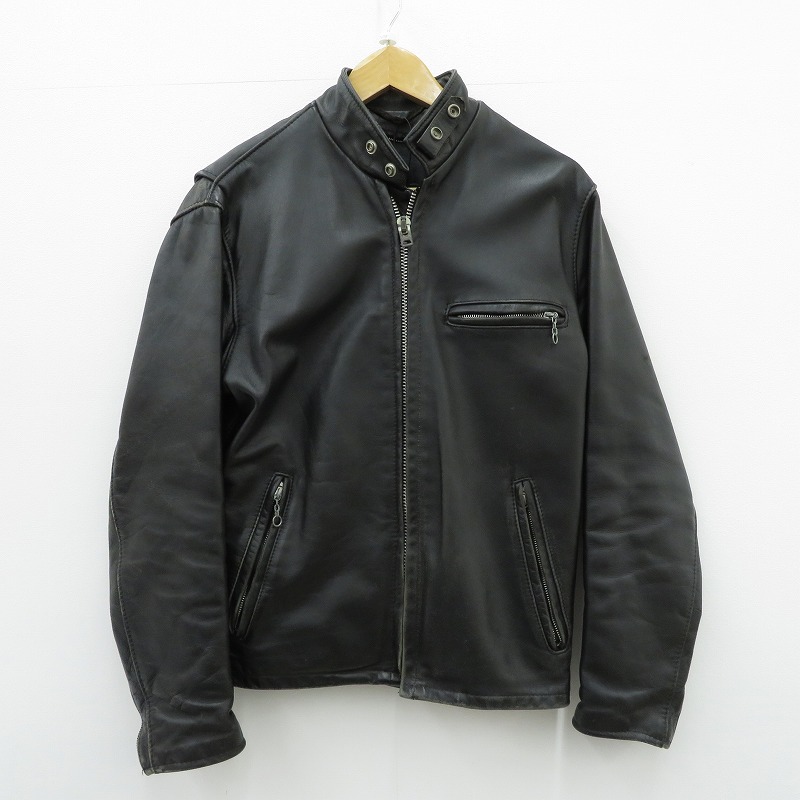 【中古】schott | ショット 641シングルライダース レザー 2324 ブラック サイズ：36【瀬戸大橋店】 24,360円