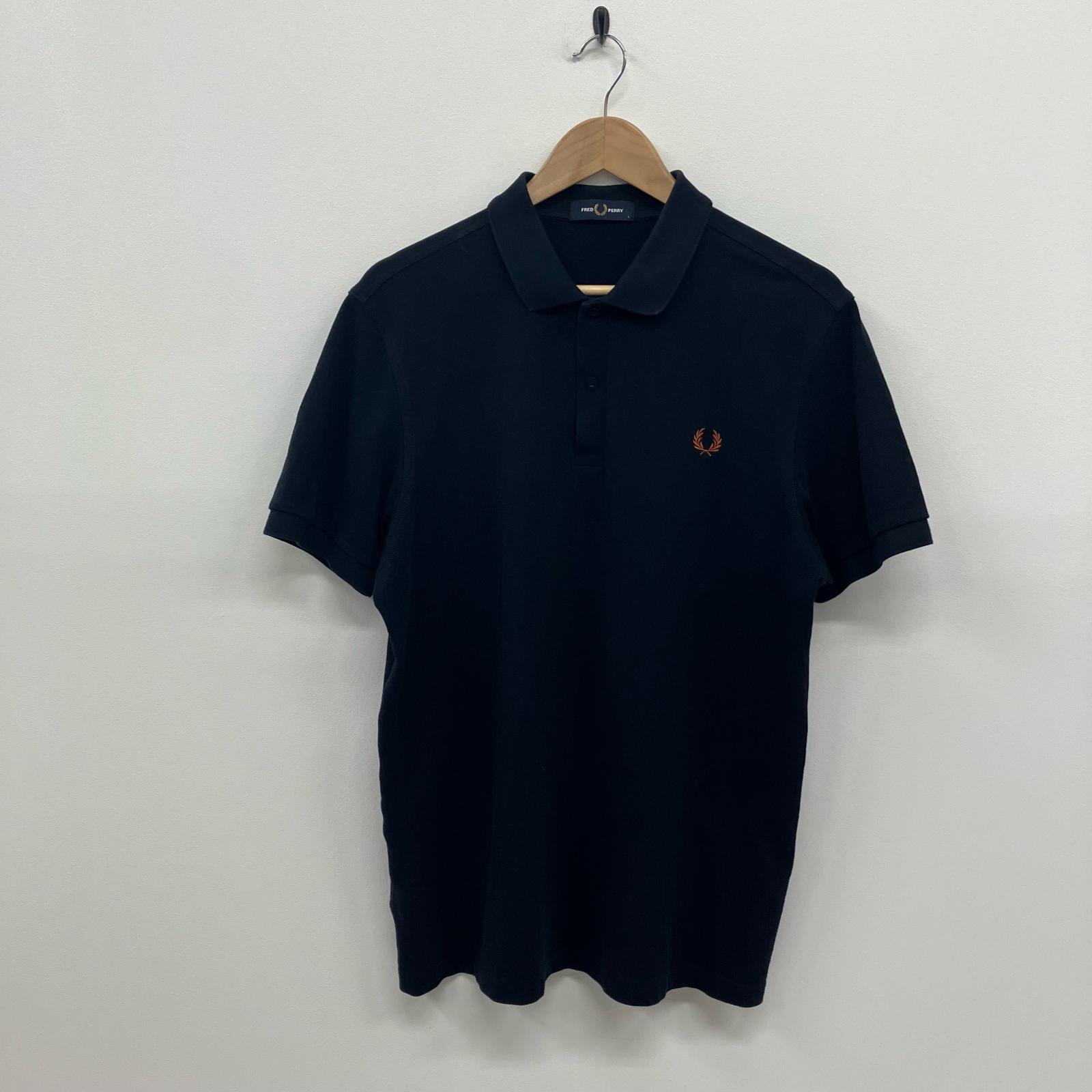 【中古】FRED PERRY | フレッドペリー ポロシャツ m6000 s73 01885 ネイビー サイズ：L【イオン広店】
