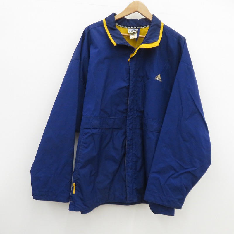 【中古】VINTAGE衣料 | ヴィンテージイリョウ adidas ナイロンジャケット ブルー サイズ：L【瀬戸大橋店】