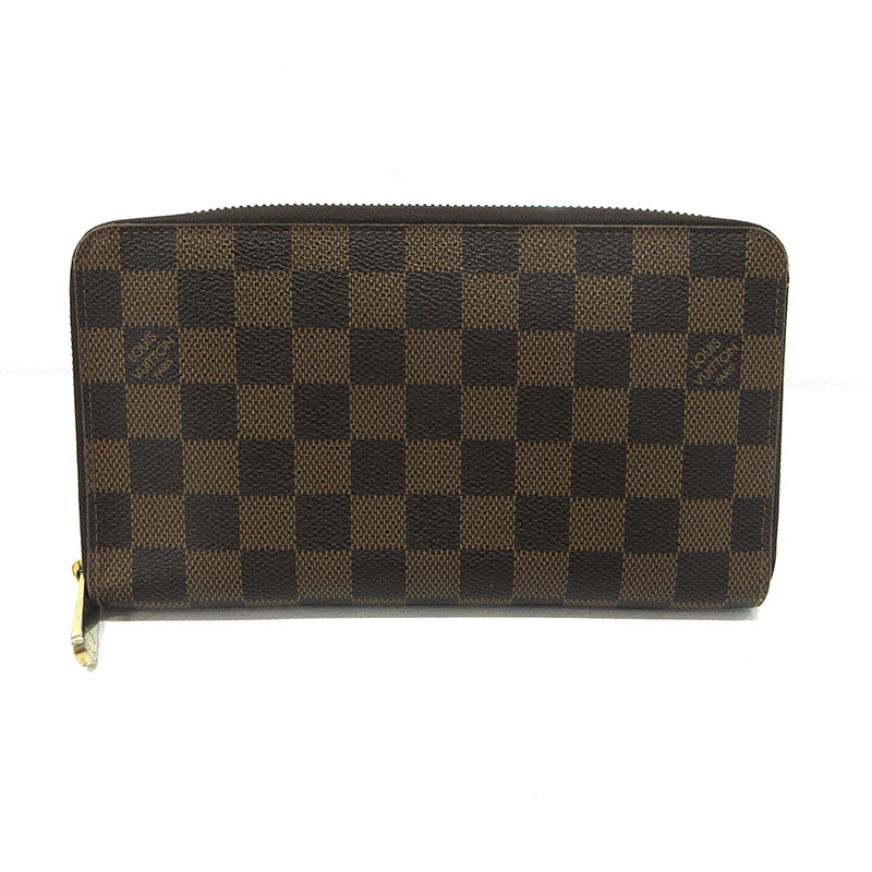 【中古】LOUIS VUITTON | ルイ・ヴィトン ダミエ ジッピーオーガナイザー ラウンドファスナー長財布 N60003 ブラウン【三重本店】 18,104円