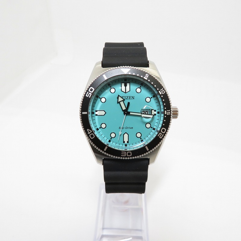 【中古】CITIZEN | シチズン EcoDrive Marine Turquoise ウオッチ アナログソーラー AW1760-14X ともし火青色【瀬戸大橋店】