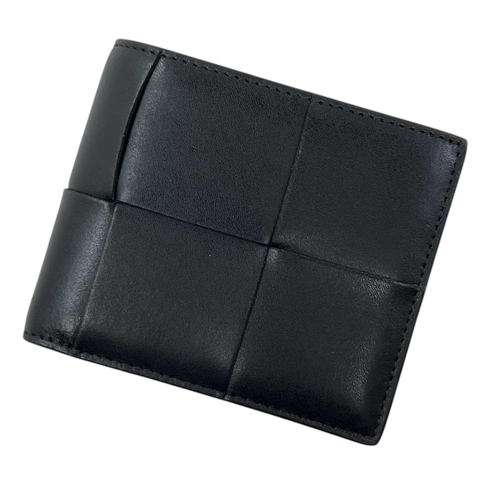 【中古】BOTTEGA VENETA | ボッテガヴェネタ テープ 二つ折り札入れ 黒いこと【尾張小牧店】 財布・ケース-バッグ・小物・ブランド雑貨