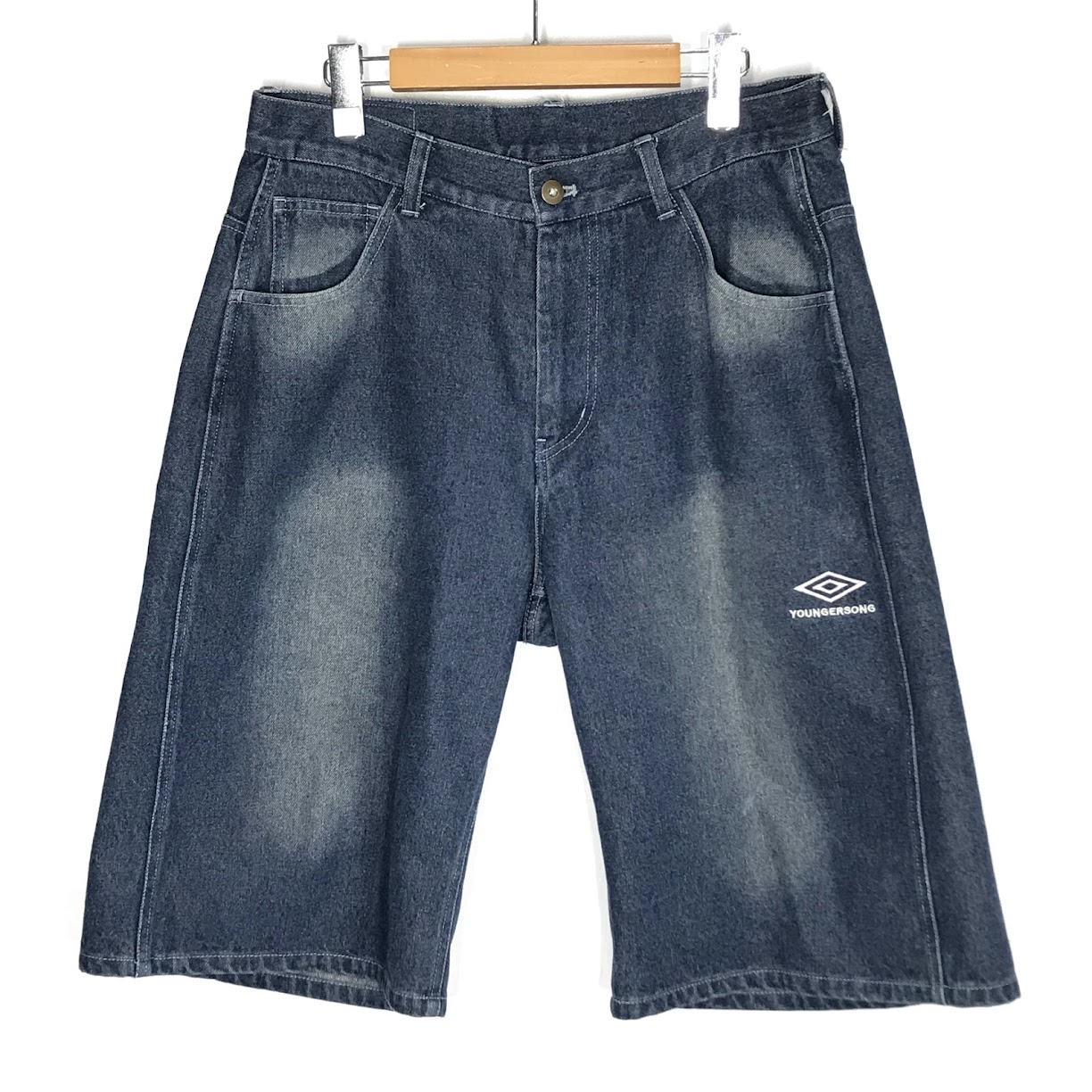 【中古】UMBRO | アンブロ × younger song(ヤンガーソング) wide jorts デニムハーフパンツ デニムパンツ YS1467 ブルー サイズ：M【倉吉店】