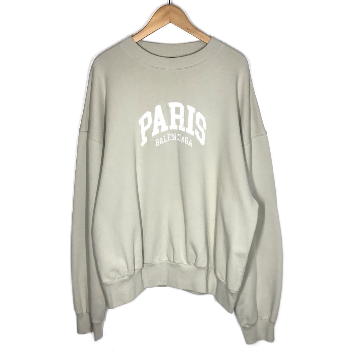 【中古】BALENCIAGA | バレンシアガ PARIS 汗水 697869 TLVL8 ベージュ 大きさ：L【倉吉店】
