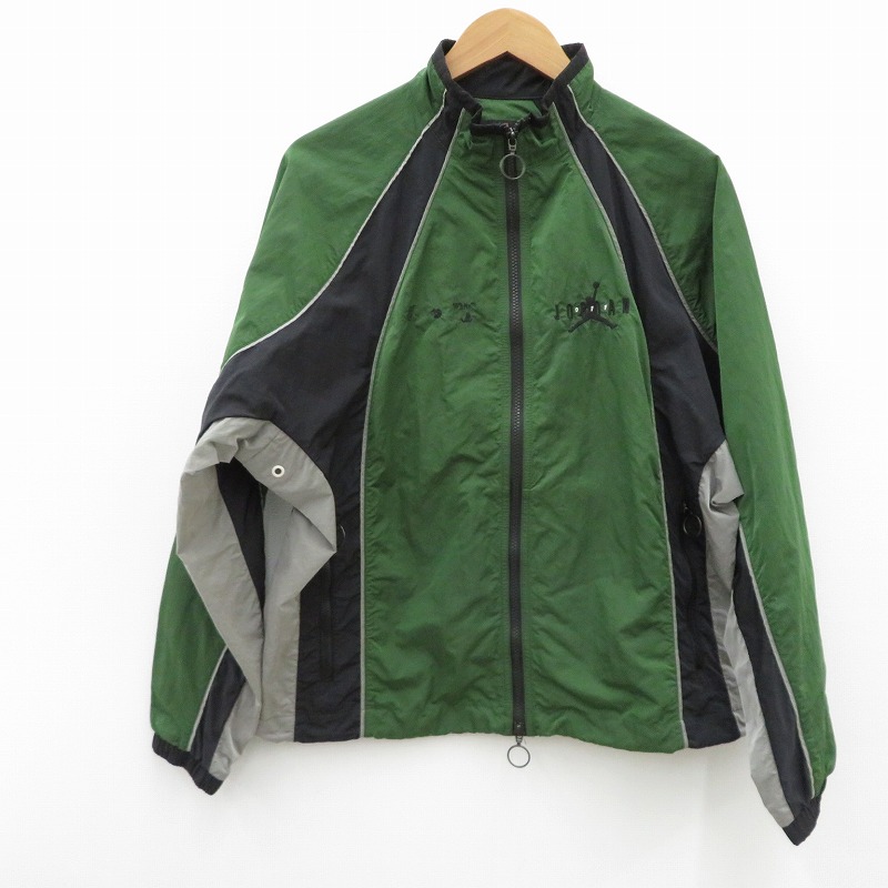 【中古】JORDAN | ジョーダン ×Off-White Track Jacket ナイロン上衣 CV3503-361 緑であること 大きさ：L【瀬戸大橋店】
