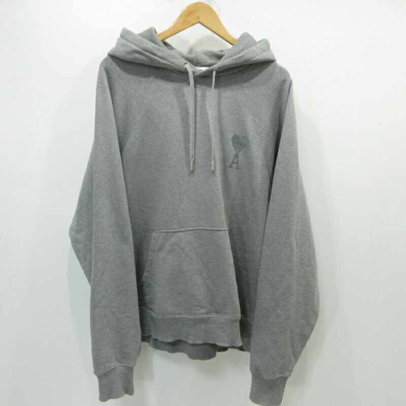 【中古】AMI | アミ DE COJPY HOODIE パーカー USW202.747 グレー サイズ：XXL【三重本店】