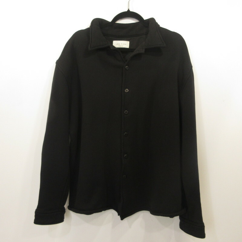 【中古】 LES TIEN RHC別注 レスティエン Sweat Button Shirt ジレー 黒いこと 大きさ：XL【姫路東店】