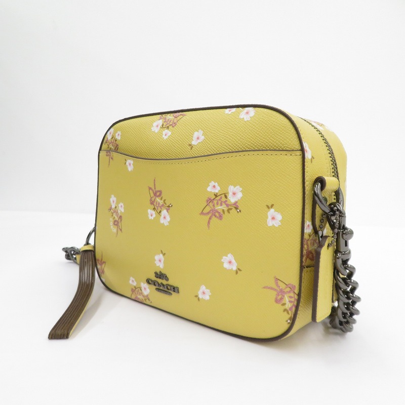 【中古】COACH | コーチ職 写真機御徒面子 フローラルプリント ショルダーバッグ B1881-29347 黄色【瀬戸大橋店】