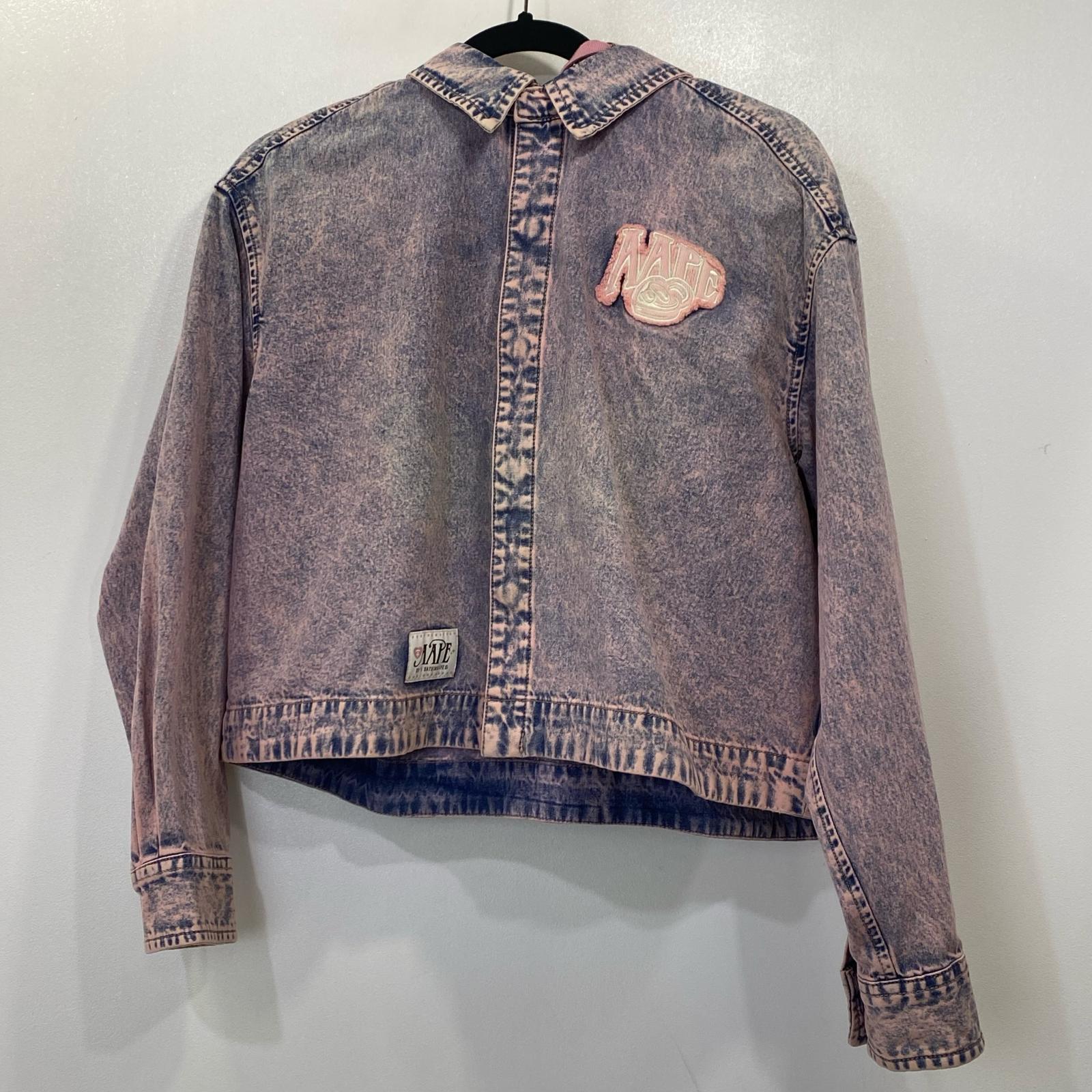 【中古】AAPE BY A BATHING APE | エーエイプバイアベイシングエイプ DENIM HOODIE SHIRT 余分の物トップス AAPSTW8508XAN さくら色 大きさ：XXS【姫路東店】