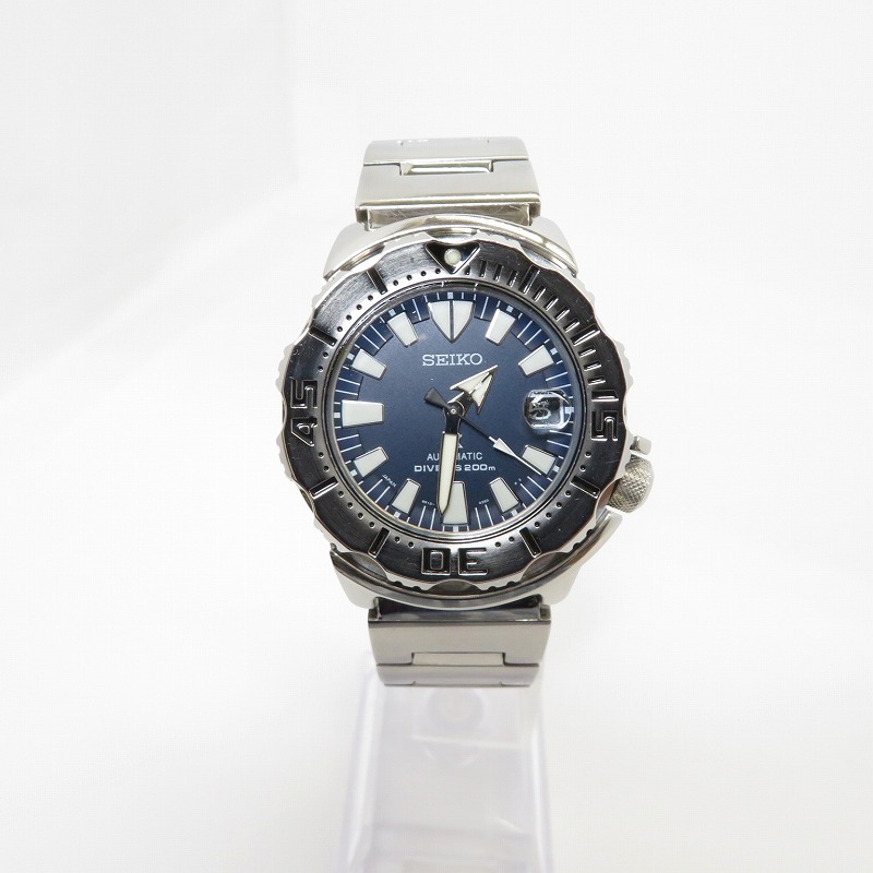 【中古】SEIKO | セイコー PROSPEX ﾀﾞｲﾊﾞｰｽｷｭｰﾊﾞ ウォッチ アナログ自動小銃一巻き SZSC003 しろがね色【瀬戸大橋店】