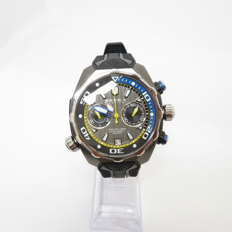 【中古】BRERA | ブレラ ProDiver 腕時計 アナログクオーツ BRDV2C4704 ブラック【瀬戸大橋店】