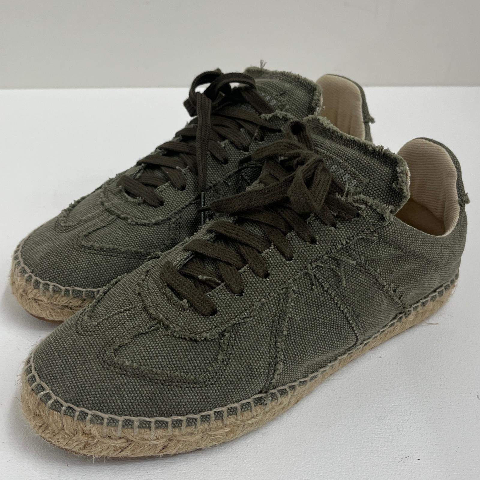 【中古】Maison Margiela | メゾンマルジェラ エスパドリーユ カットオフ 帆布 スニーカー S58WS0214 カーキ 25糎【加古川店】